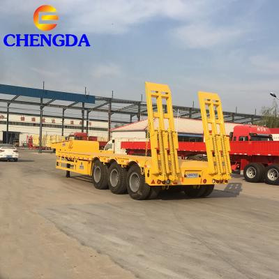 3 Essieux 60 Tonnes Semi-remorques sur lit sur socle 